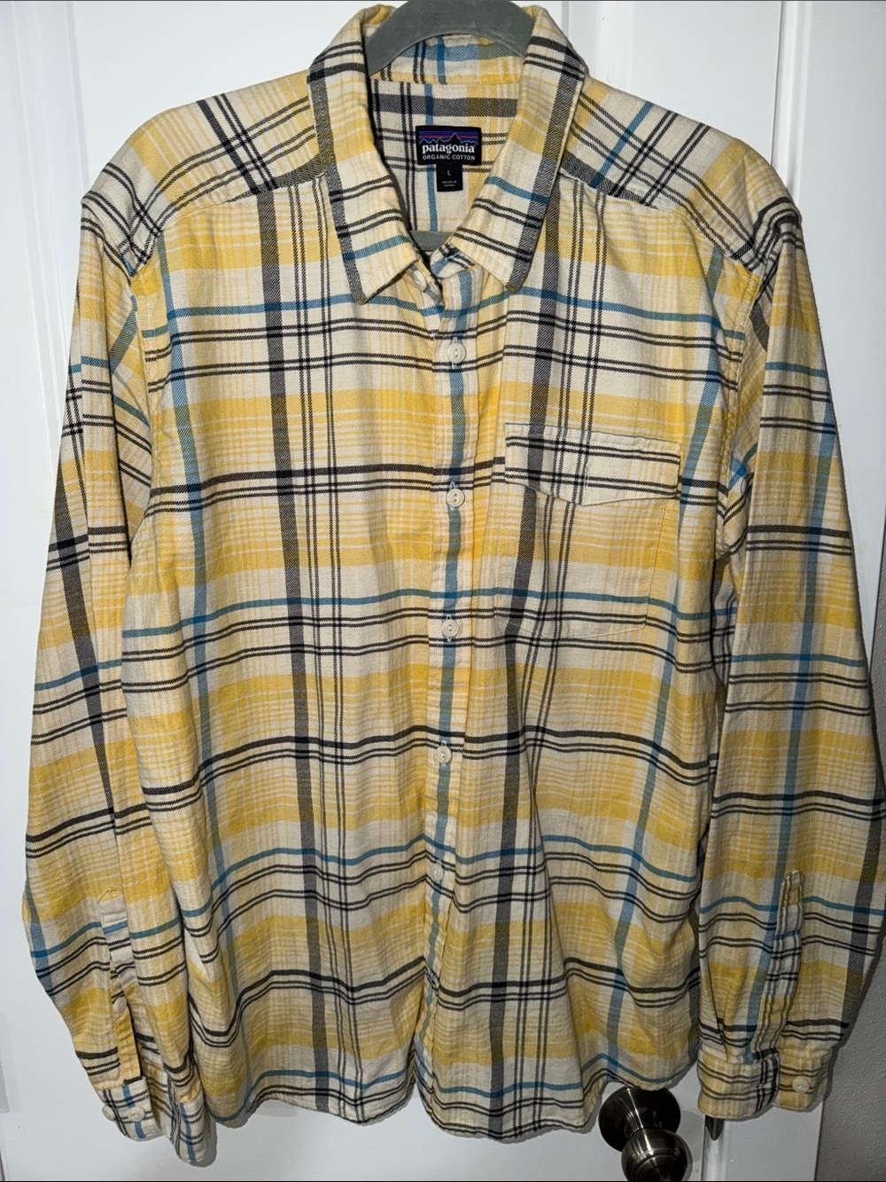 Patagonia Yellow Plaid Long-Sleeve Button-Up Shirt